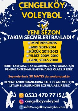 YENİ KAYIT DÖNEMİMİZ BAŞLADI.