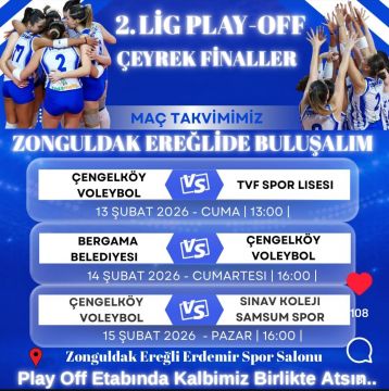 2.LİG PLAY OFF ETABIMIZ ZONGULDAK EREĞLİ'DE.